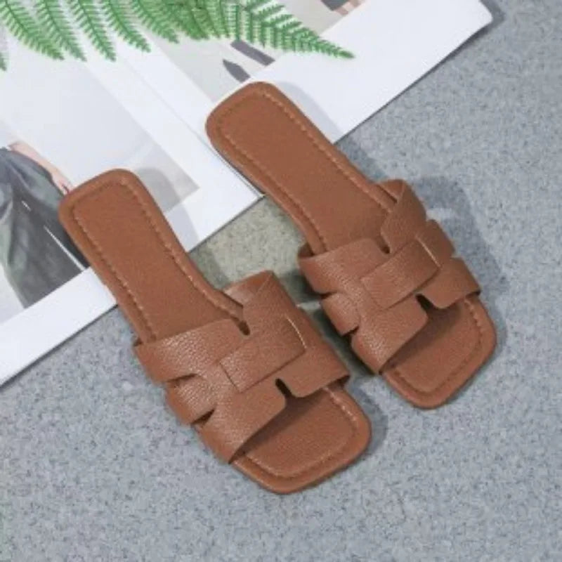 Summer Slippers Women Flat Luxury Outdoor Beach Flip Flops Female Sandals Trend Design Slides Shoes for Woman
