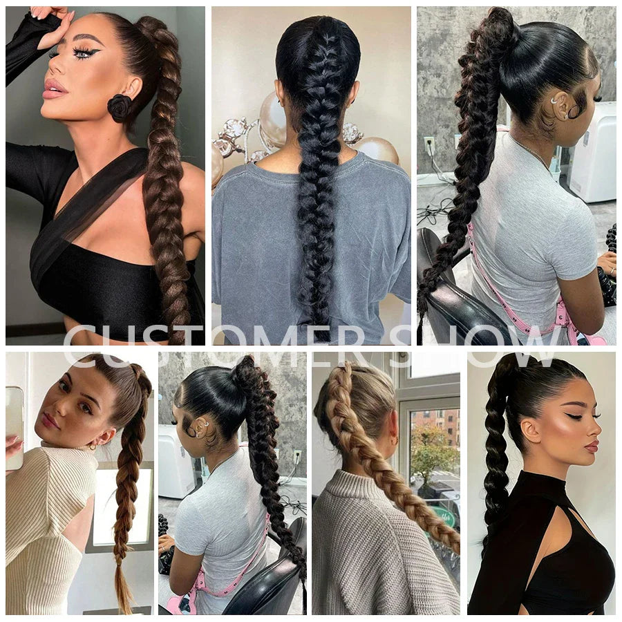 Ponytail extensions – 24 inch synthetic curly drawstring hairpiece for women