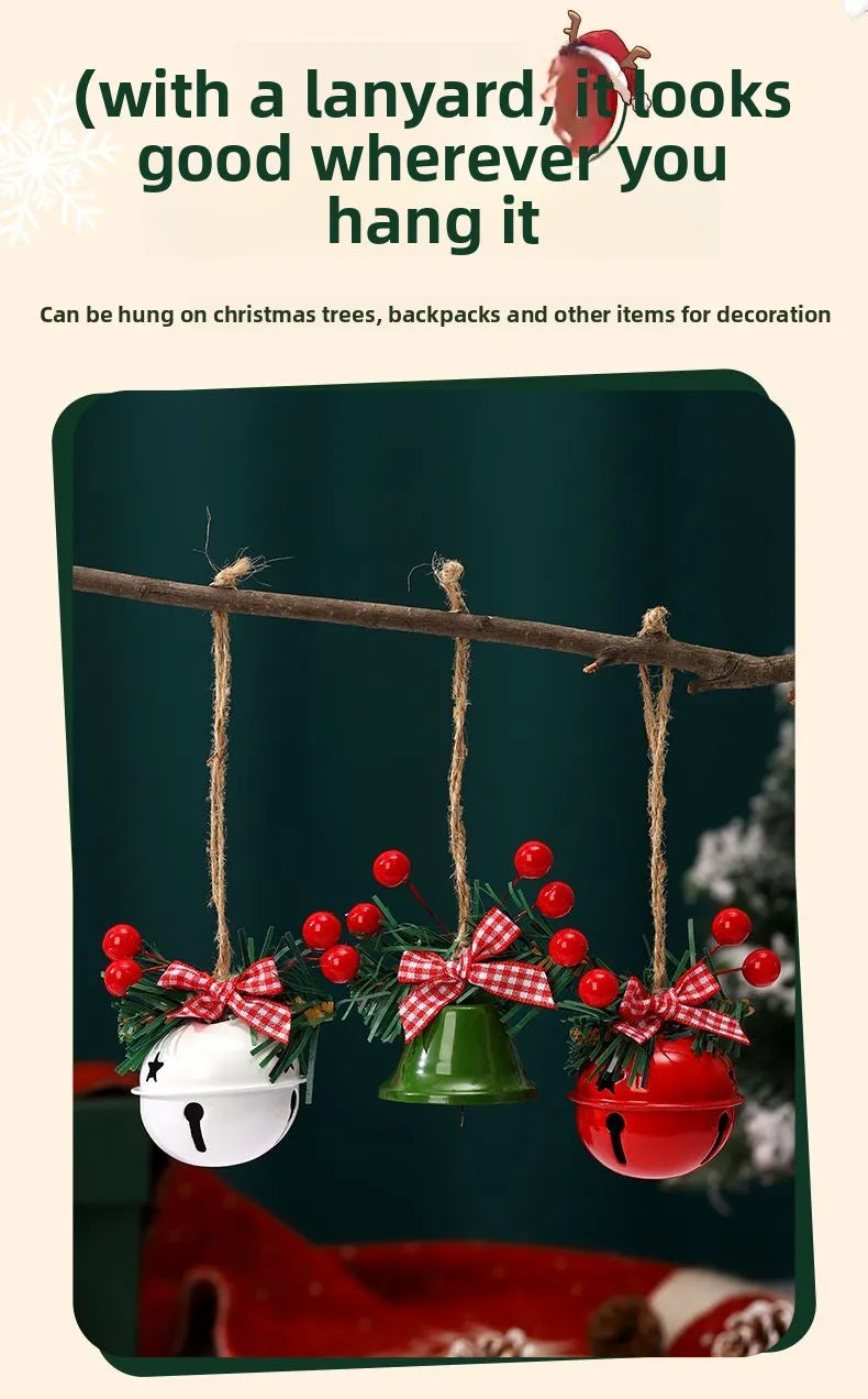Weihnachtsbaumschmuck Glockenanhänger Weihnachtsdekorationen ins Windszene Layout Atmosphäre Requisiten Ornamente DIY Cloche Metall