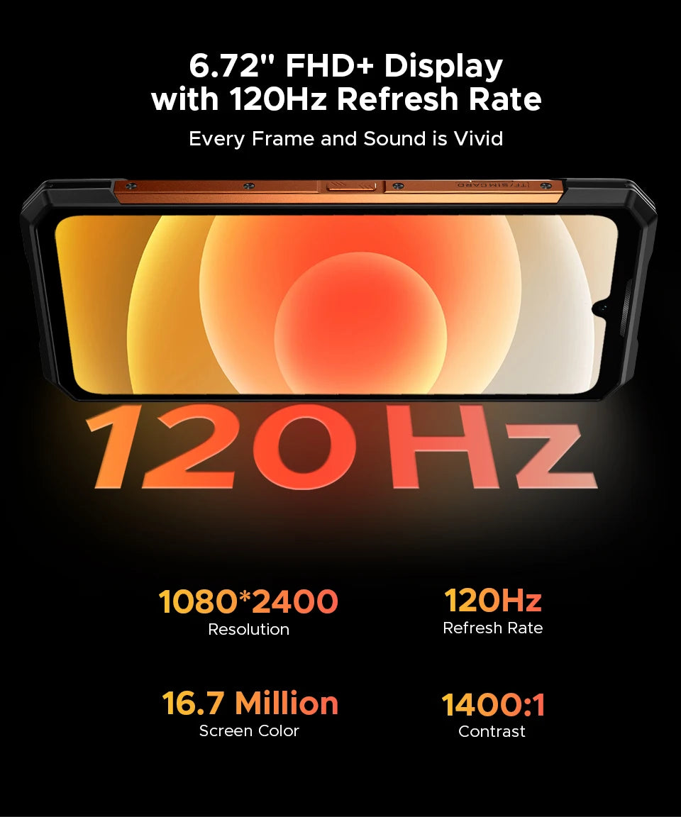 DOOGEE S200 Robustes 5G Smartphone - 10100 mAh, 33W, 6,72 Zoll