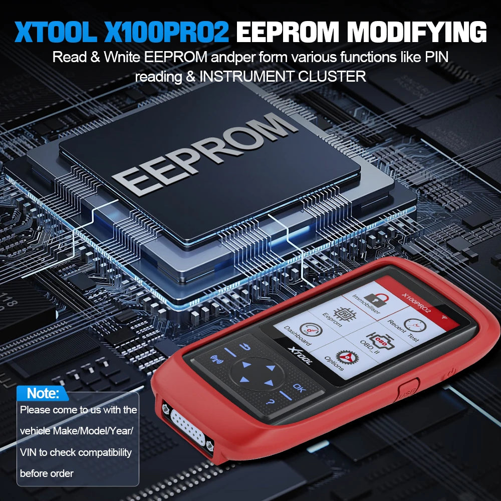 XTOOL X100 Pro2 OBD2 Scanner 2025 - Professional Key Programmer EEPROM Adapter - Auto Diagnosegerät Lifetime Update