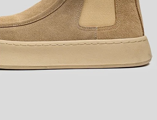 Ghete Chelsea Shangkaka cu platformă, croială înaltă - Mărimea 44, Înălțimea tocului 2 cm, Înălțimea gleznei