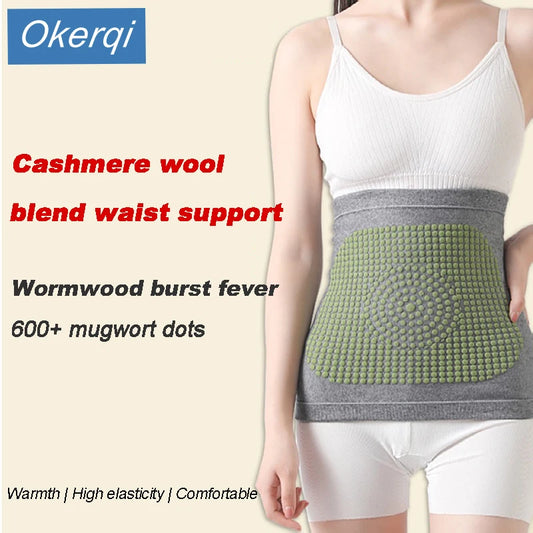 Warmer Cashmere Wool Waist Support Cashmere Waist Belts Man Woman Abdominal Stomach Protector Wrap Band Back Brace Heating Belt
