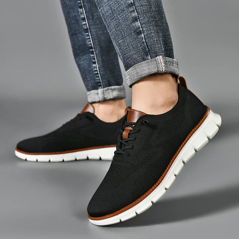 New Men's Sneakers Light Breathable Casual Flat Shoes Outdoor Fashion Comfortable Dress Shoes Anti-Slip Sports Walking Shoes