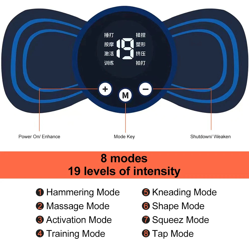 Nacken-Massagegerät 2025: Mini-Electric EMS Cervical - 8 Modes Collection