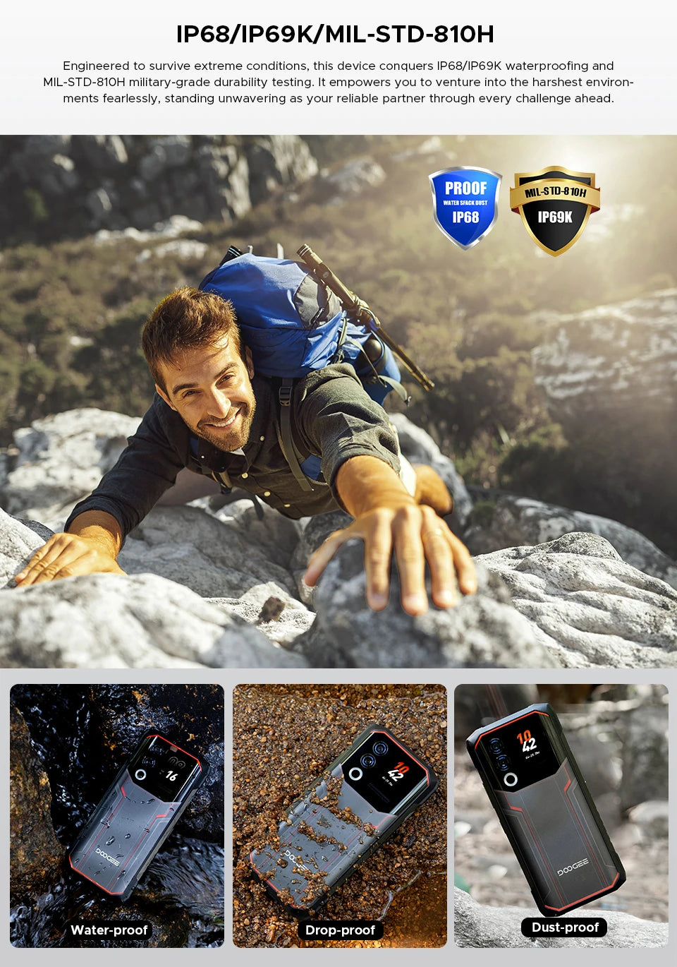 DOOGEE Blade20 Ultra Robustes Smartphone - 10300 mAh, 512 GB, 6,6 Zoll