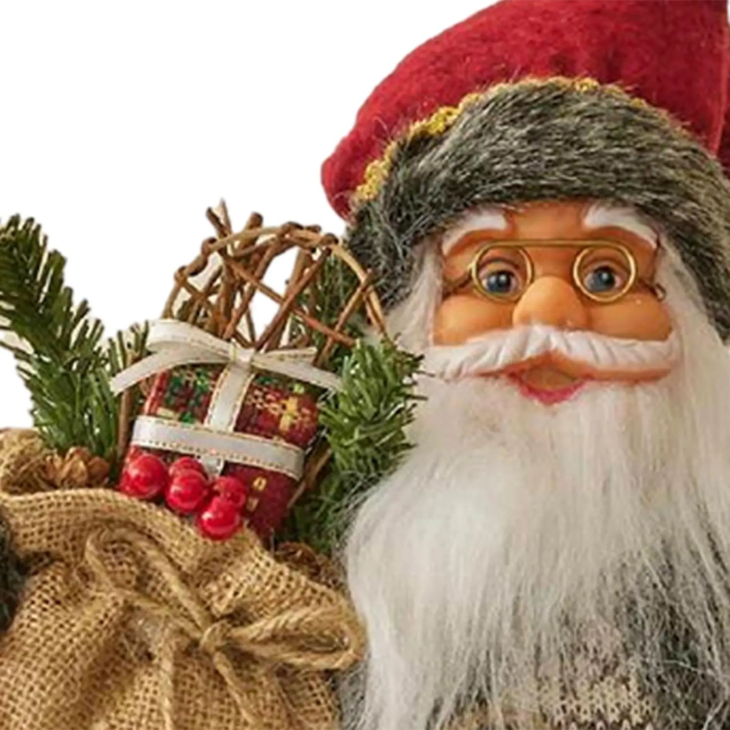 SantaKunst Realistischer Weihnachtsmann - Größe 20 cm, Handbemalt