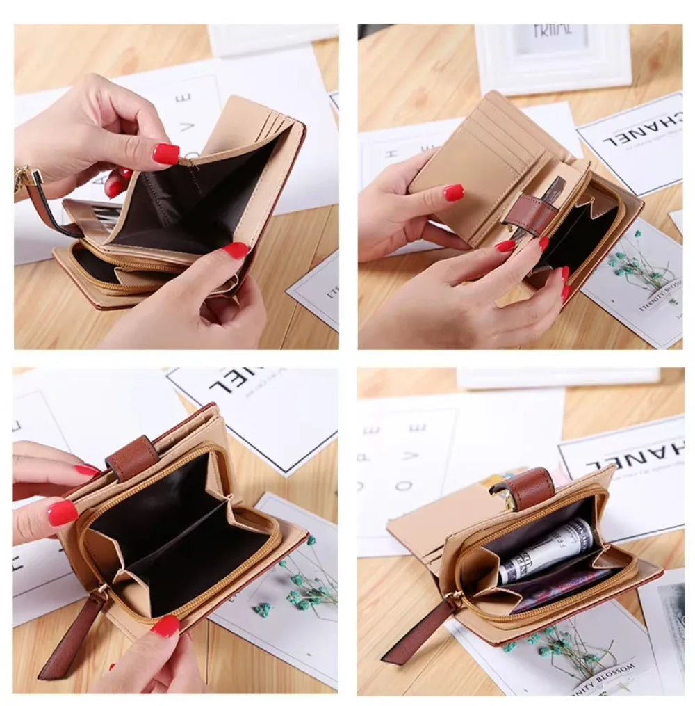 Luxus Frauen Geldbörse Leder Portemonnaie Kurz Reißverschluss Clutch Tasche Klein Ausgehöhlt Blätter Design Mode Marke Geldbörsen