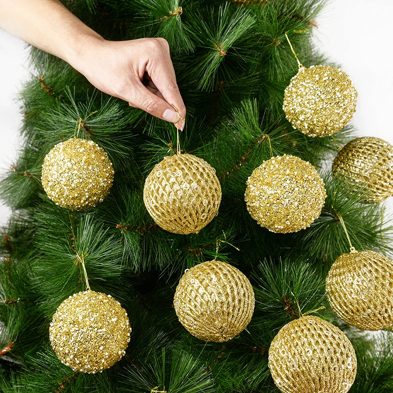 Jinghaohappy Christbaumkugeln - 12 Stück Kunststoff 6 Zentimeter