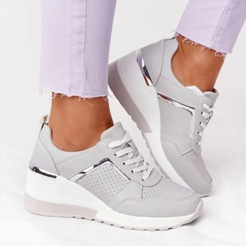 ZX12176 Plateausneaker Mit Reißverschluss - Gummi 3cm