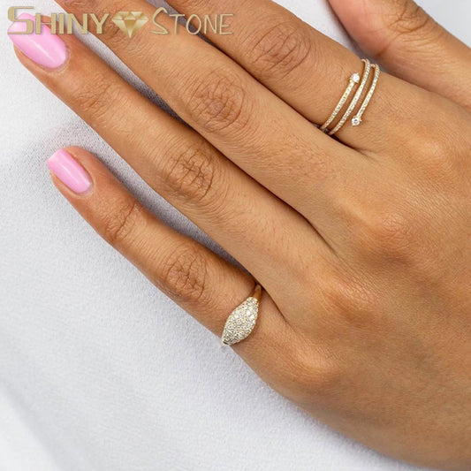 JYZSHINY Dome Ring Glänzend - 925 Sterling 4.65g Micro CZ