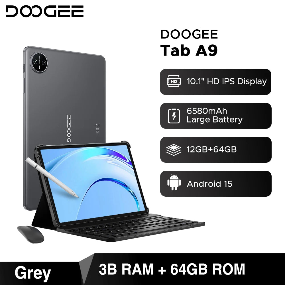 DOOGEE Tab A9 Ultraschlank - Kapazität 6580mAh, Quad Core, 10,1 Zoll