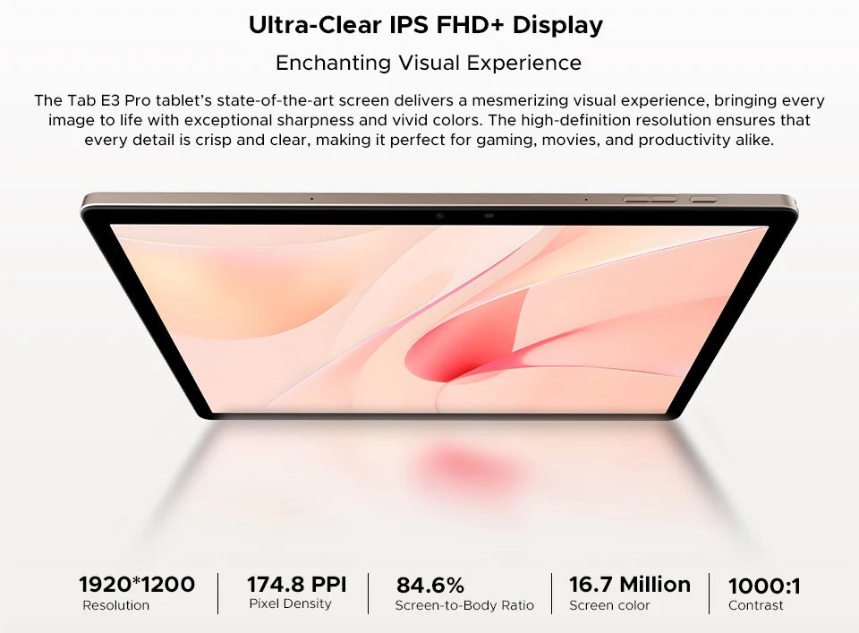 DOOGEE Tab E3 Pro 2-in-1 Tablet - 256GB ROM, 32GB RAM, 13 Zoll Display