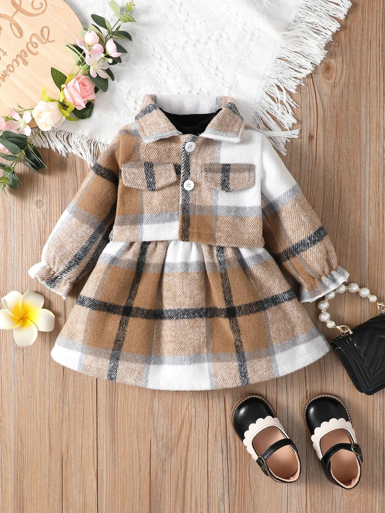 CN Guangdong Patchwork Plaid Set - Baumwolle Weich 0-1J