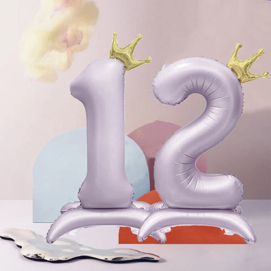 Choice Zahlenballon Mit Krone - 40 Zoll Lila 1 Stück