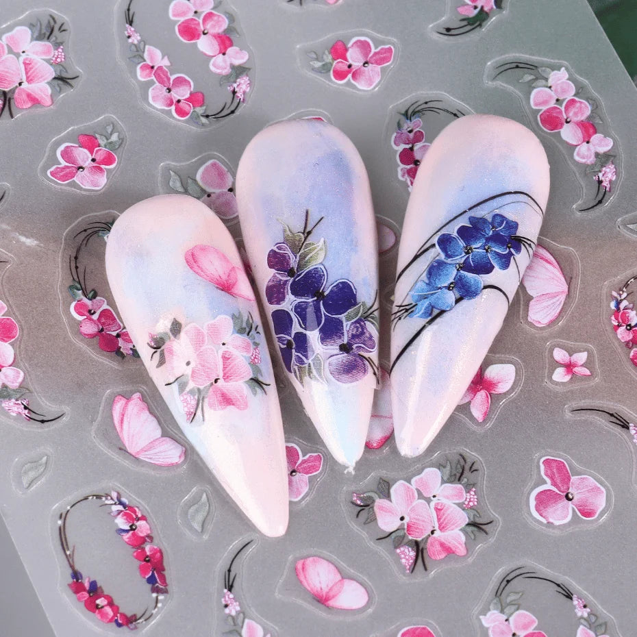 SWEET TREND JINO 3D Blumenaufkleber - 12 Stück Matte S
