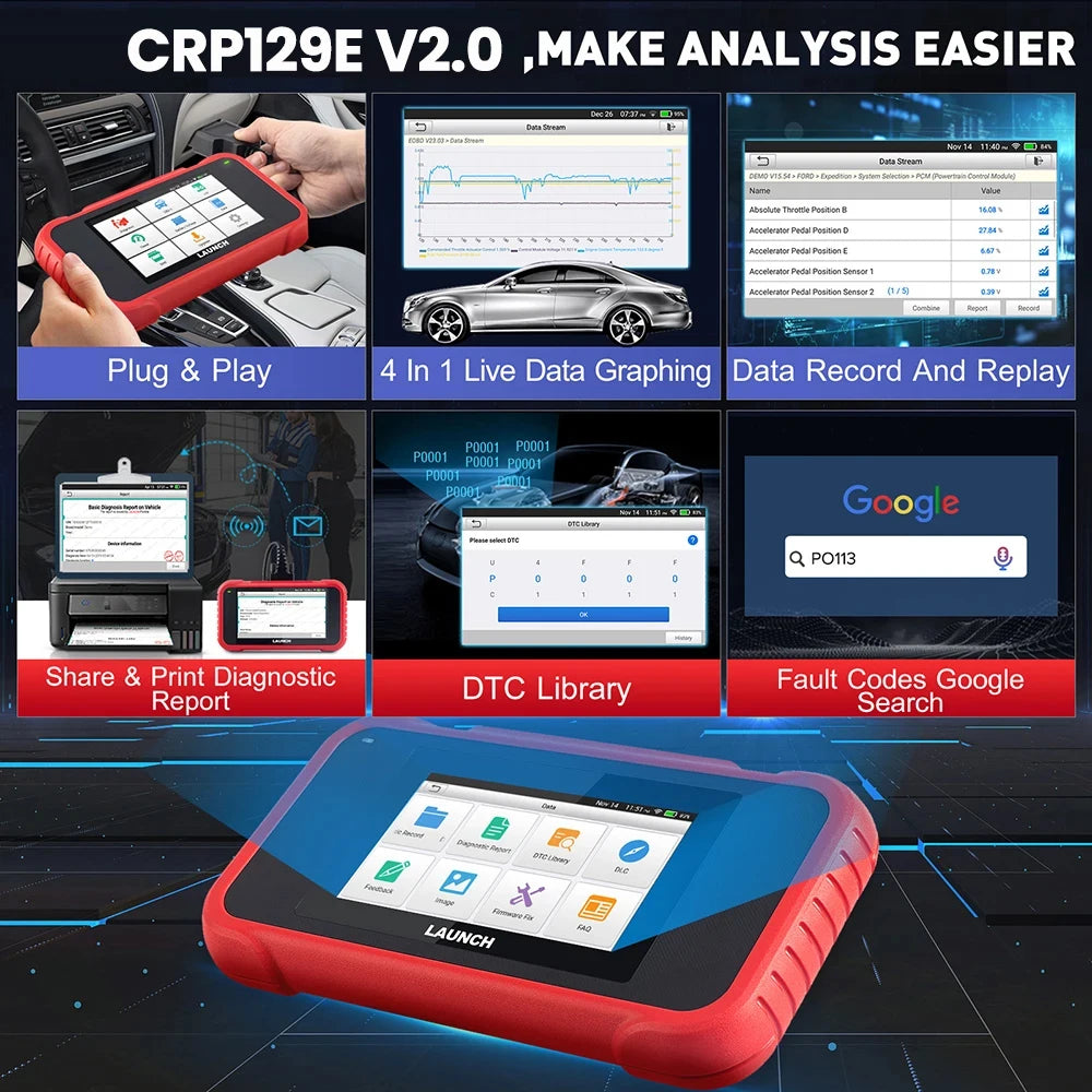 LAUNCH X431 CRP129E Auto OBD2 Diagnosewerkzeug