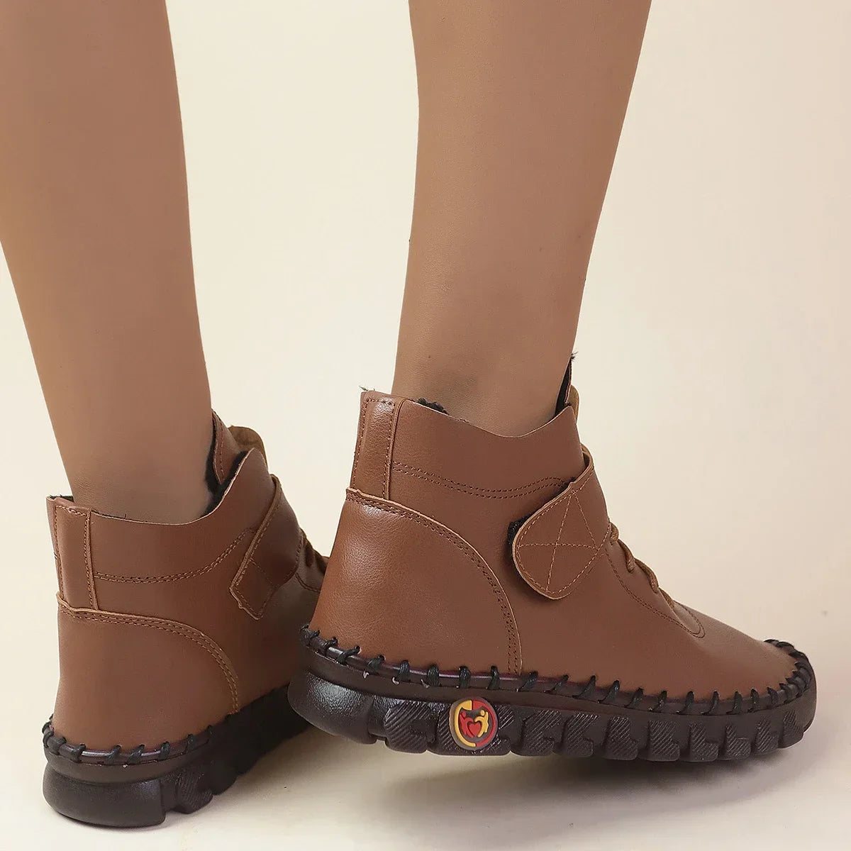 Ghete de iarnă cu căptușeală de blană Maogu - Mărimi 36-41 Impermeabile Toc până la gleznă 1-3 cm