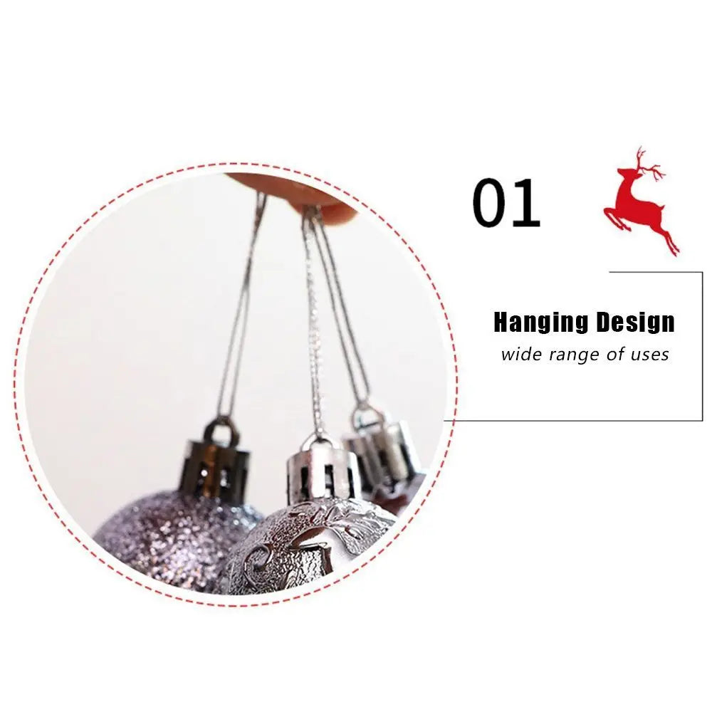 Choice Kugeln 12er Set - Kunststoff-Weihnachtskugeln 4 cm, 9 Farben