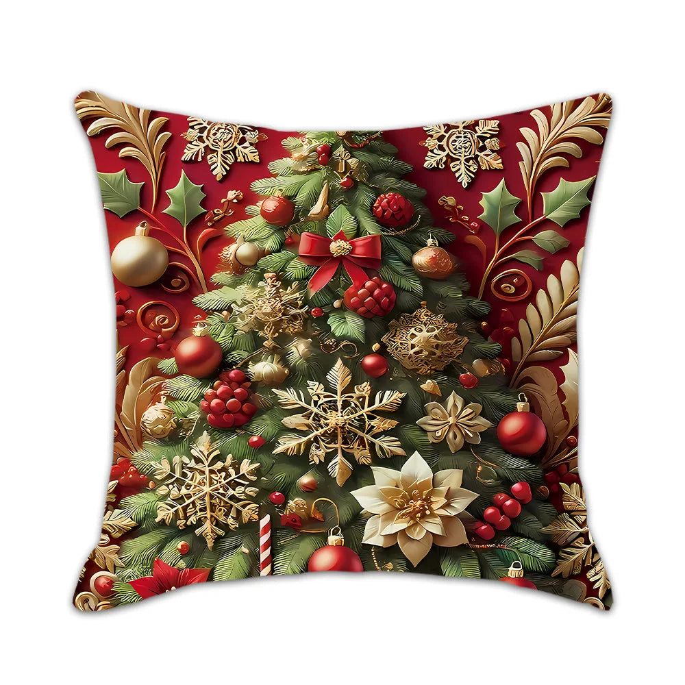 1pcs Christmas Pillow Cover Xmas Party Decoration 2025 Xmas Holiday Santa Claus Pillow Cover Navidad Natal New Year Gift 2026﻿﻿﻿