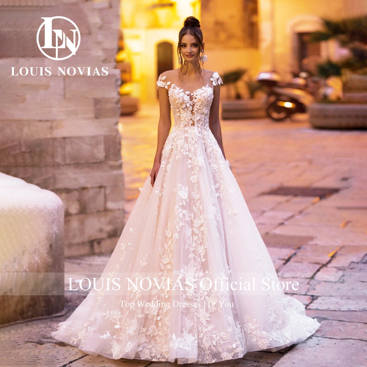 LOUIS NOVIAS Romantische Hochzeitskleider Für Frauen Off Shoulder Backless Appliques Sweetheart Hochzeitsgown Vestidos De Novia