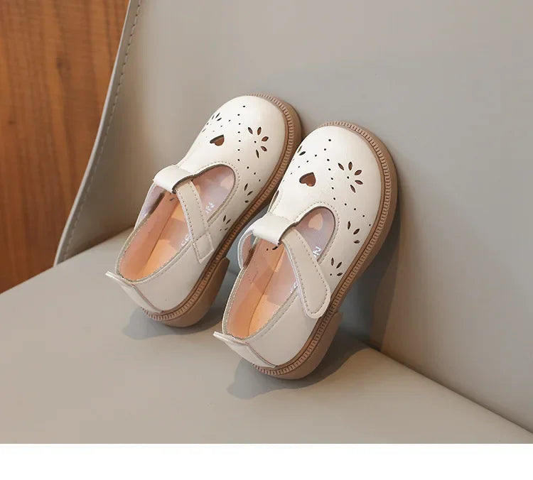 Mädchen Kleine PU Leder Schuhe 2025 - Frühling Sommer Baby Weiche Sohle - Prinzessin Einfarbig Casual Schul Loafer