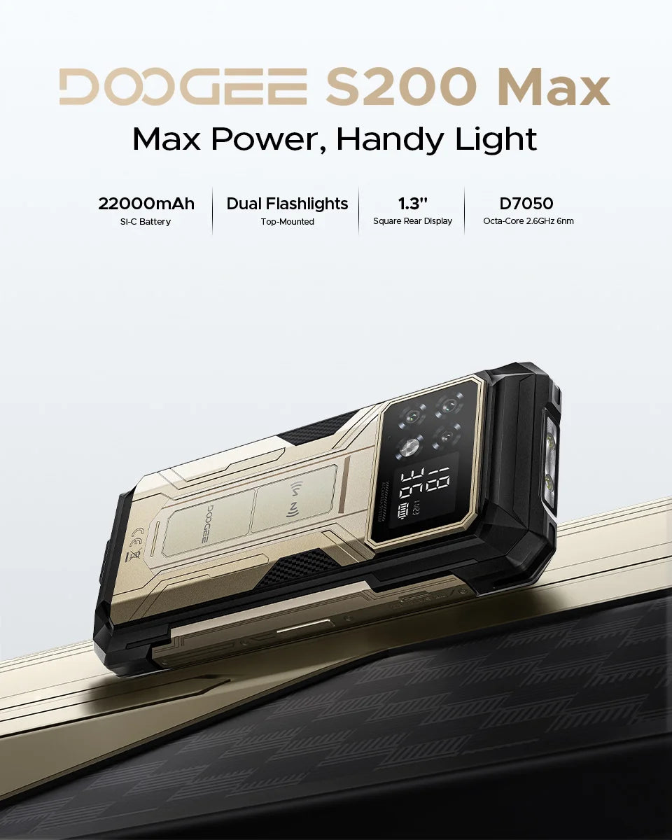 DOOGEE S200 Max Outdoor 5G - 22000 mAh Akku, 66 W, 6,72 Zoll