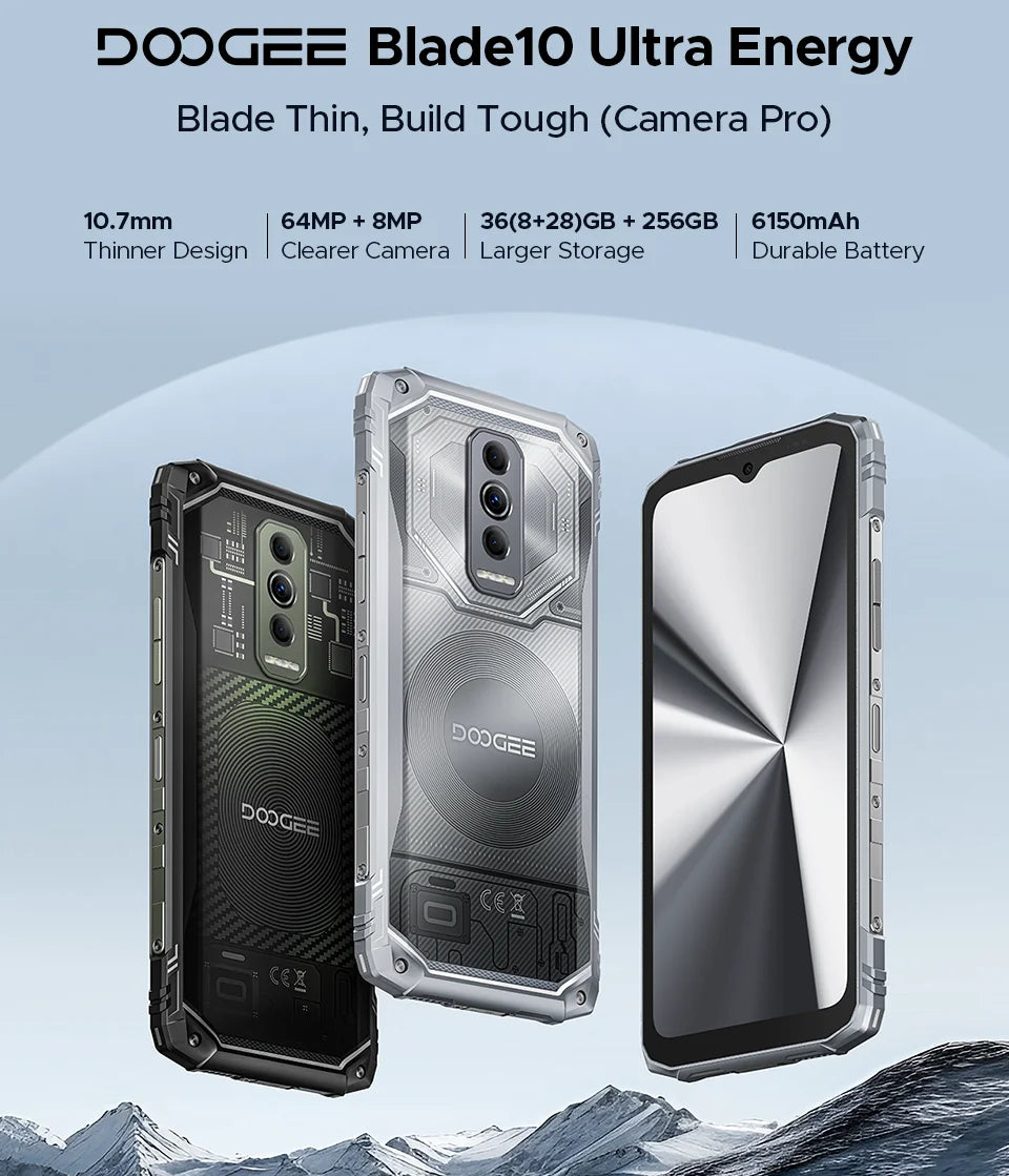 DOOGEE Blade10 Ultra Energy - Kapazität 6150mAh,18W, Maße 172x80x10,7