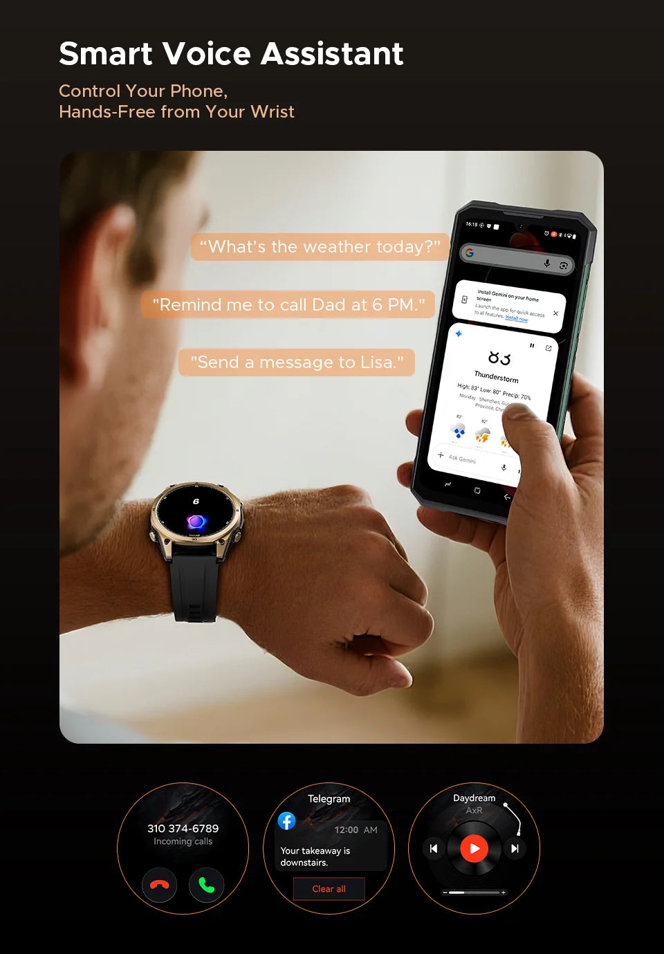 DOOGEE Anywise W1 AMOLED - Akkulaufzeit 18 Tage, Bluetooth 5.3, 1,43 Zoll