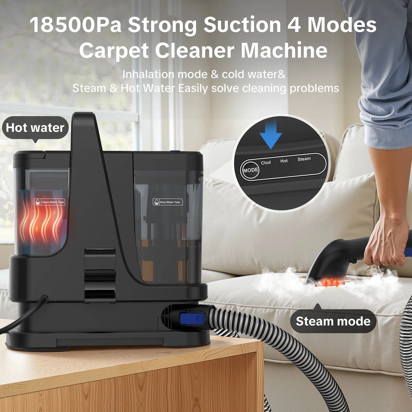 Lubluelu V9 Dampf - 1,75 L Tank 500-999 W 40,9x40,9x22,9