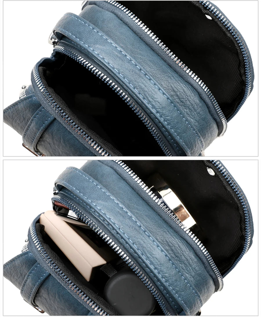 Fashion Multilayer Crossbody Bags For Women 2024 Luxury Designer Brand Leather Shoulder Messenger Bag Ladies Purses and Handbags