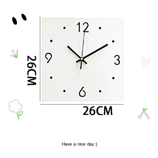 Creative Corner Wall Clock Square Simple Double Sided Wall Clock with Arabic Numeral Scale Analog Silent Wall Clock Home Decor