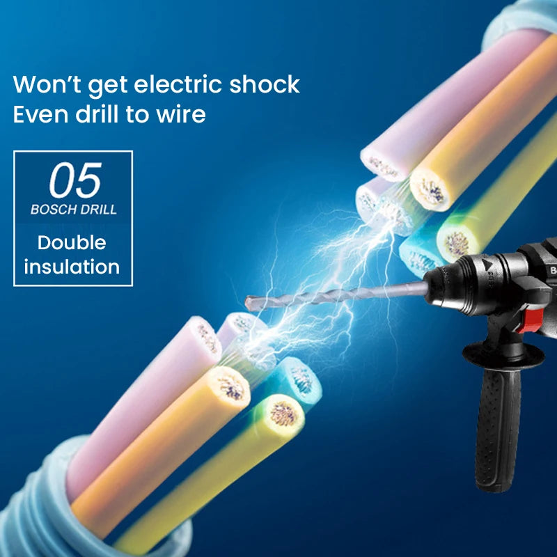 Bosch GBH 2-24RE Electric Hammer Drill Rotary Tool 4200Bpm 2.7J SDS Quick-Chang Impact Driller Reverse Hammer for Concrete Steel