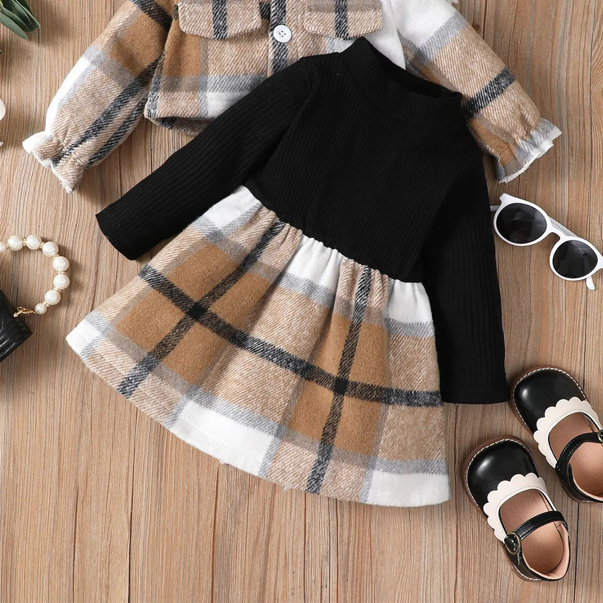 CN Guangdong Patchwork Plaid Set - Baumwolle Weich 0-1J