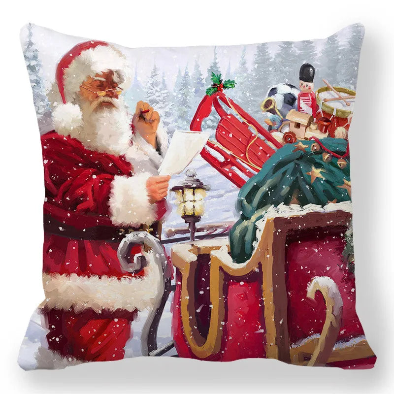 2025 New Year Christmas pillow case 30*50cm,40*40cm,45x45cm, cushion cover home Christmas decoration pillow case