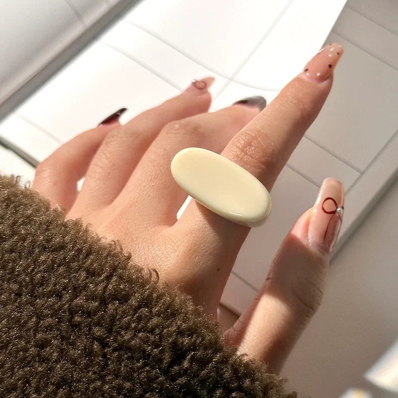 Inele Groase Geometrice HangZhi - Rășină, Mărime Mare