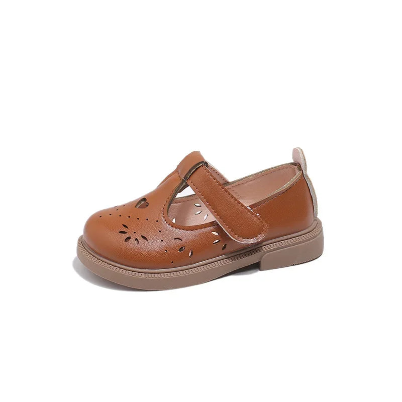 Mädchen Kleine PU Leder Schuhe 2025 - Frühling Sommer Baby Weiche Sohle - Prinzessin Einfarbig Casual Schul Loafer