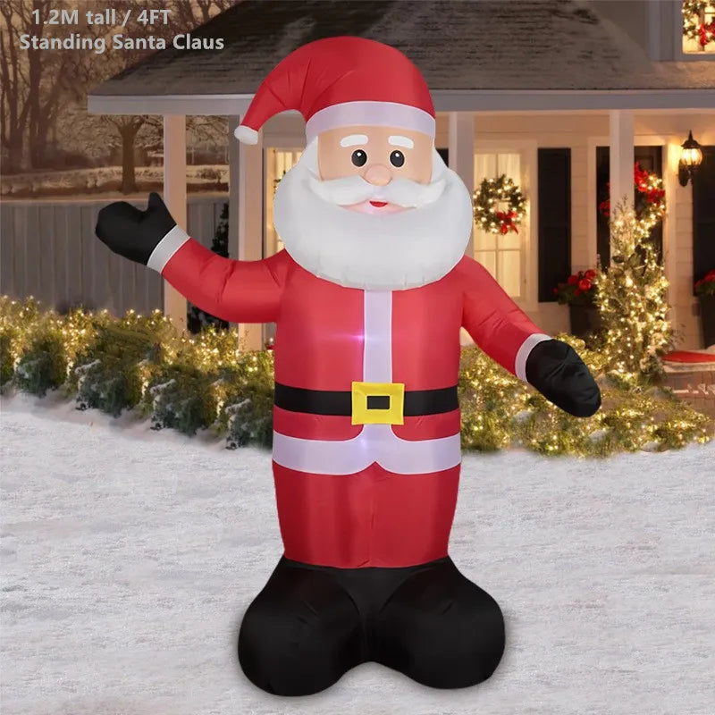 Christmas Inflatable Model,climbing Wall Santa Claus Glowing Inflatable Model, Outdoor Garden Scene Decoration Hanging Ornaments