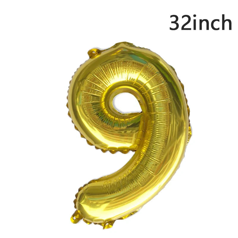 QIJOYJU Rosegold Zahlballon - 32 Zoll 1 Stück Nummer