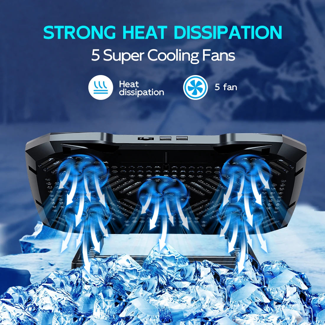 Laptop-Kühler 2025: COOLCOOLD 12-17" 5-Fans - Angle Adjustable Phone Collection