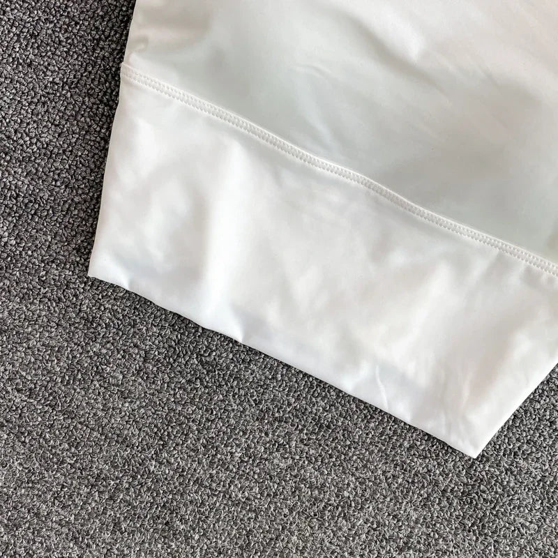 Women Crop Tops elegant Solid Color Camisole Ice Silk Tube Top Seamless Sports Tank Top Wireless Underwear Padded Bra Bralette Vest