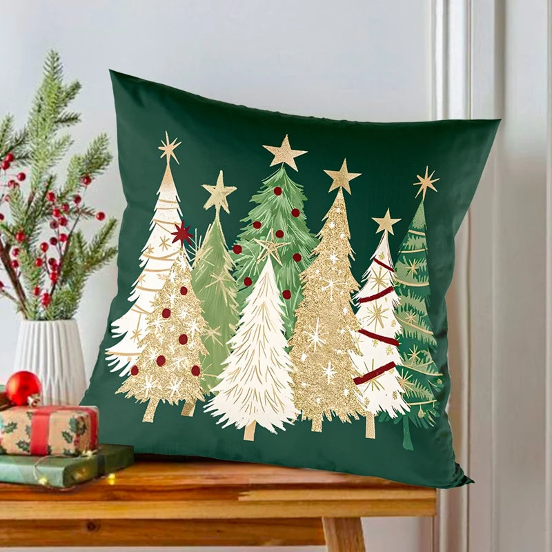 Christmas Pillow Cover Merry Christmas Party Decoration 2025 Xmas Christmas Tree Pillow Cover Navidad Natal New Year Gift 2026