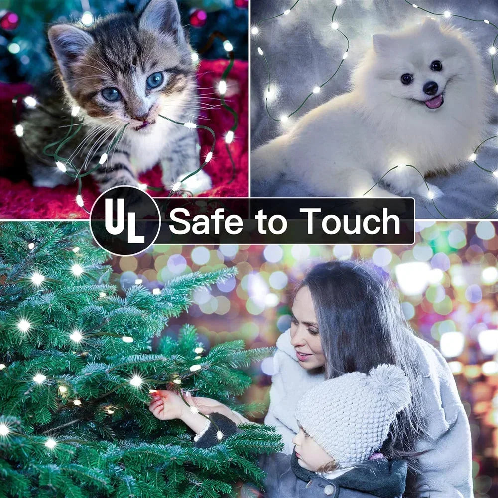 LumenGlow LED Lichterkette Kupferdraht - Fernbedienung, 10 m, 200 LEDs