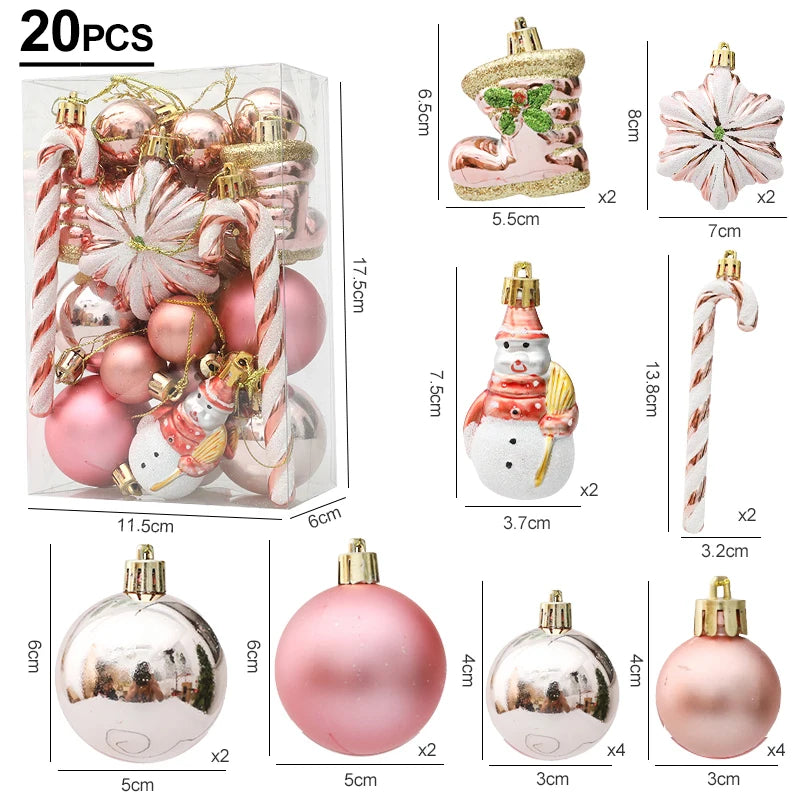 Xunyihappy Weihnachtskugeln Candy Cane Cone - Stück 29/20 Größe klein