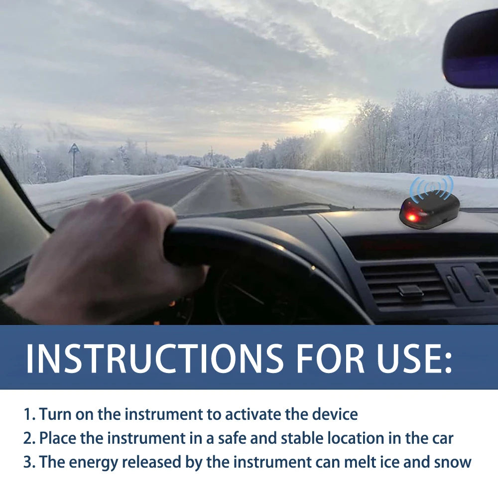 Car Snow Removal Tool Car Window Glass Ice Snow Remover Anti Freeze Anti Fog Device Winter Deicing Device Freeze Prevention