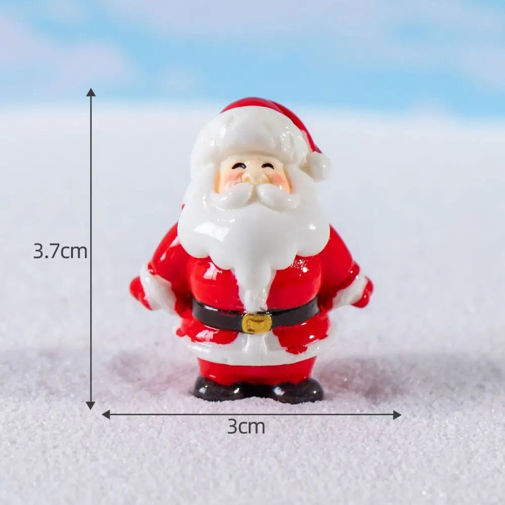 Funny Bonsai Decor Weihnachtsszene Santa Figuren - Mini Harz Schnee-Design
