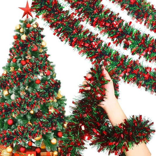1/3/5Pcs 2M Weihnachten Streifen Band Rot Grün Lametta Girlande Weihnachten Baum Hängende Ornamente Hause dekoration Neue Jahr Party Liefert