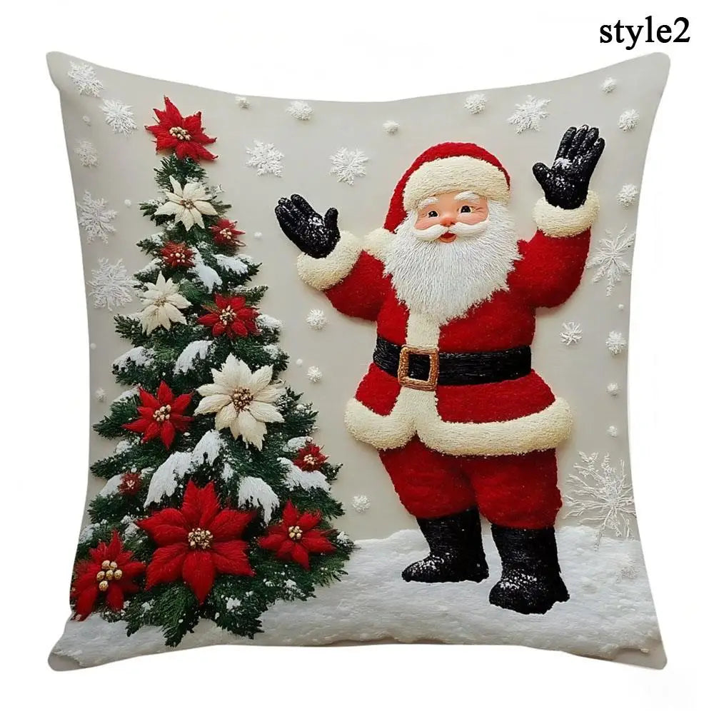 Christmas Pillowcase Red Snowman Pillowslip Home Textile Xmas Pillow Cases Elk Rabbit Decorative Throw Pillow Cover Home Decor