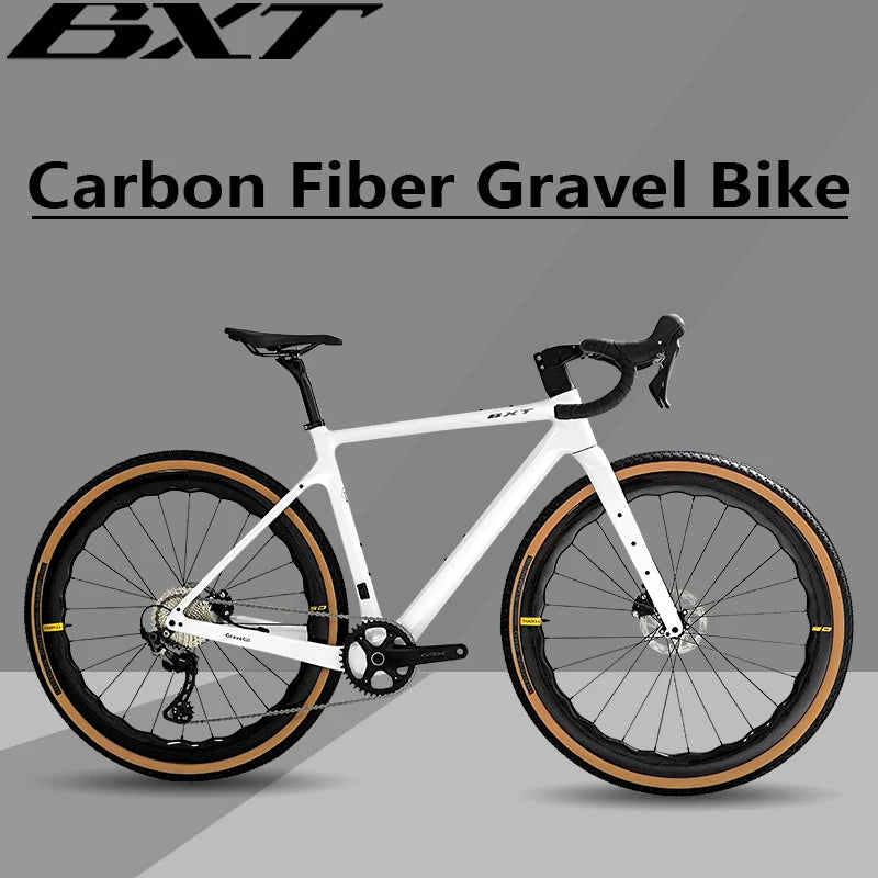 BXT Carbon Gravel Bike Frame Fully Hidden Cable Carbon Frame Fork Thru Axle Gravel Disc Brake Carbon MTB Road Bicycle Frame 27.5