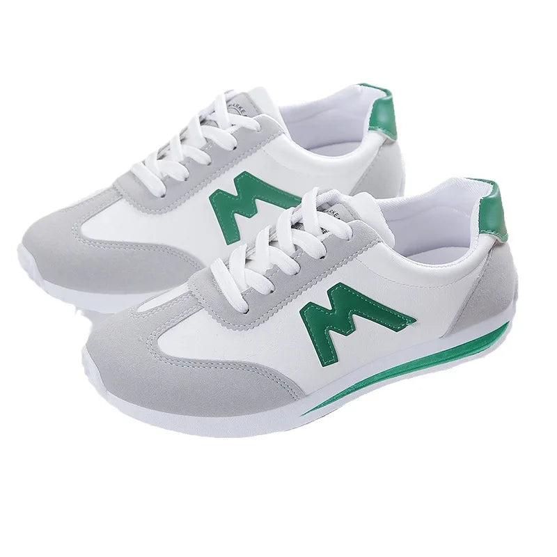 Zapatos Mujer  2024 Women's Round Head Sports Shoes Breathable Cross Lace-up Casual Sports Small White Shoes Tennis Sneakers